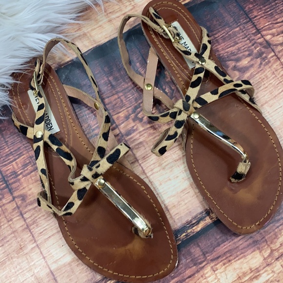 Steve Madden Henna Leopard Strappy Sandal - Picture 2 of 7